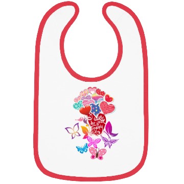 Discover Beautiful Hearts and Butterflies Bibs