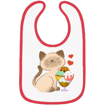 Discover Ice Cream Cat Lover Bibs