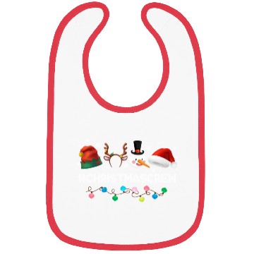 Discover Christmas Crew Elf Reindeer Santa Hat Bibs