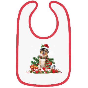 Discover Christmas Australian Shepherd, Aussie dog Bibs
