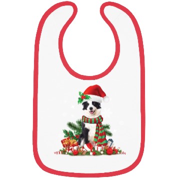 Discover Christmas Border Collie Bibs