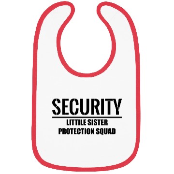Discover Security Little Sister Protection Squad Bibs