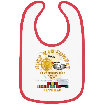 Discover Army War Combat Vet Transportation Corps X 300 Bibs
