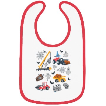Discover Spooky Construction Vehicles Bibs
