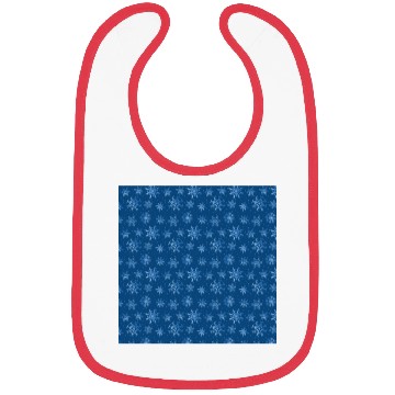 Discover Blue Snowflakes Pattern Bibs
