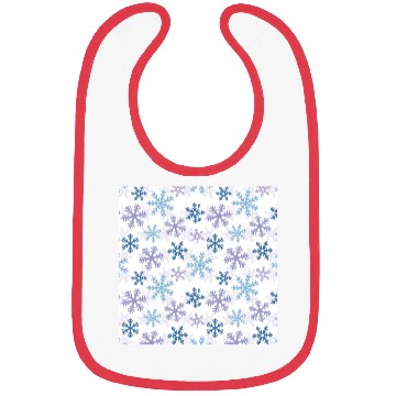 Discover Modern Snowflakes Pattern White Bibs