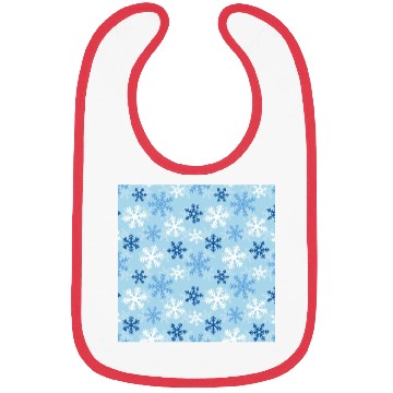 Discover Blue Snowflakes Pattern Bibs