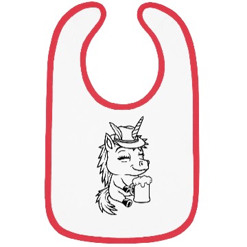 Discover alcohol drinking sitting unicorn Bibs