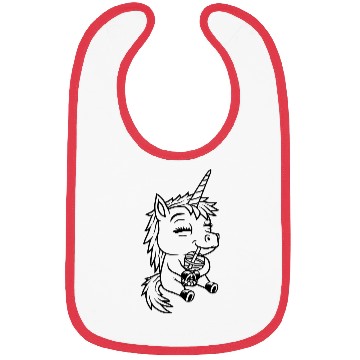 Discover unicorn drinking boba tea Bibs