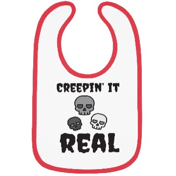 Discover Creepin it Real Skulls Bibs for boys