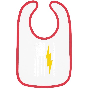 Discover Cool Lightning Bolt And Flag Electrician Bibs