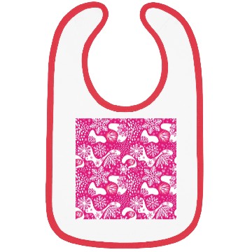 Discover Abstract Pink Winter Pattern Bibs