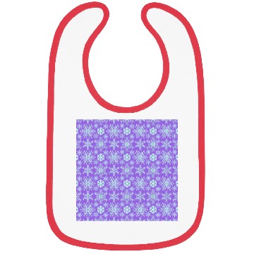 Discover Modern Snowflakes Pattern Purple Blue Bibs