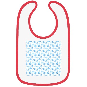 Discover Modern Snowflakes Pattern White Blue Bibs