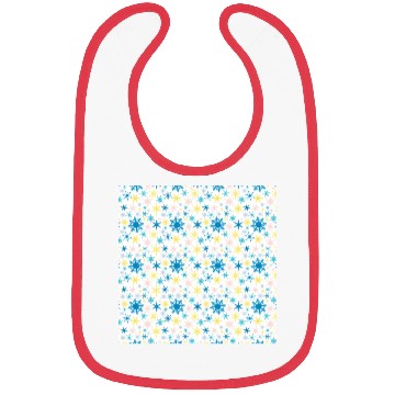 Discover Modern Snowflakes Pattern Colorful Bibs