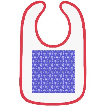 Discover Blue Snowflakes Pattern Bibs