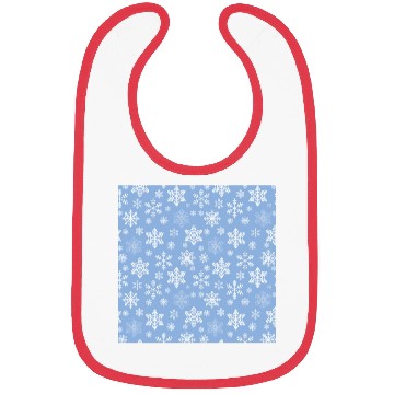 Discover Blue Snowflakes Pattern Bibs