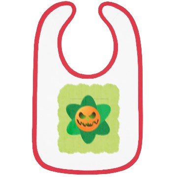 Discover flowers pumpkin Halloween Bibs
