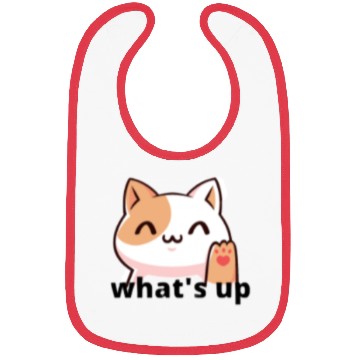 Discover what's up cat design style back to school Bibs