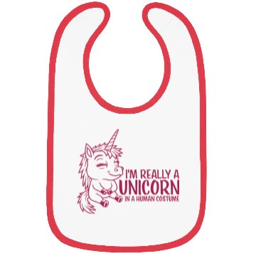 Discover Unicorn in human costume Bibs