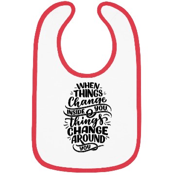 Discover Change motivation saying Bibs