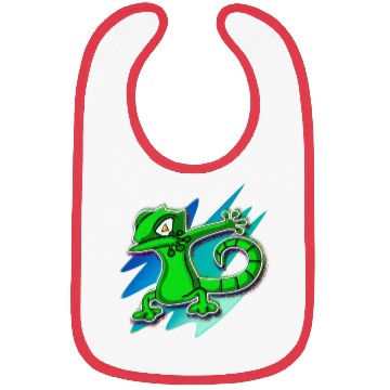 Discover Dabbing Gecko - Jack O Lantern Eyes Bibs