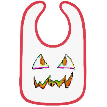 Discover Jack O Lantern Face Glitch Bibs