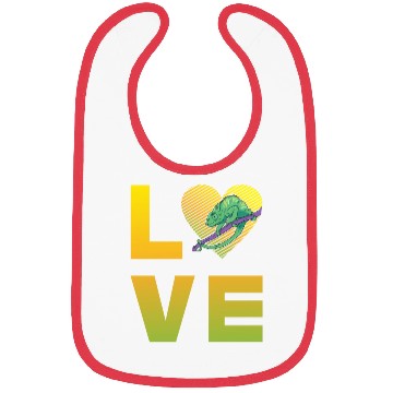 Discover Chameleon Love Bibs