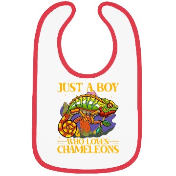Discover Just a Boy who loves Chameleons Bibs