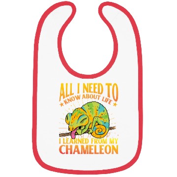 Discover All I need to know about life Chameleon Bibs