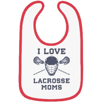 Discover I Love Lacrosse Moms Funny Lax Bibs