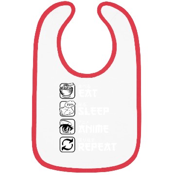 Discover Eat Sleep Anime Repeat Japan Manga Bibs