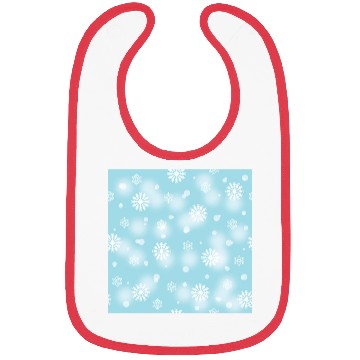 Discover Abstract Blue Snowflakes Pattern Bibs