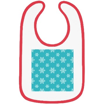Discover Decorative Teal Snowflakes Pattern Bibs