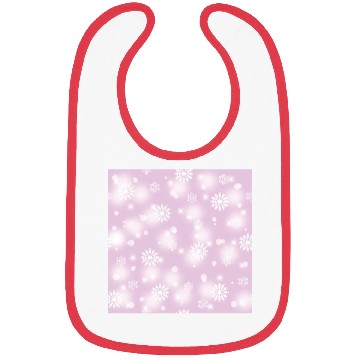 Discover Violet Snowflakes Pattern Bibs