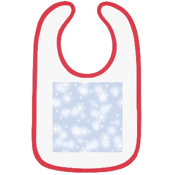 Discover Blue White Snowflakes Pattern Bibs