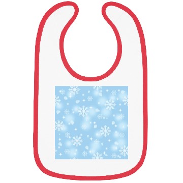 Discover Elegant Blue Bokeh Snowflakes Pattern Bibs