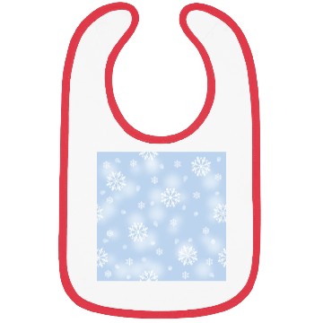 Discover Elegant Blue Snowflakes Pattern Bibs