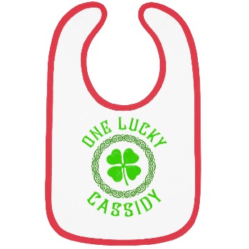 Discover One Lucky Cassidy Irish Family 4 Leaf Clover Bibs