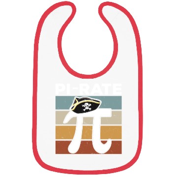 Discover Pirate Girls Boys Pi Symbol 3.14 Math Bibs