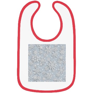 Discover Grey Snowflakes Pattern Bibs