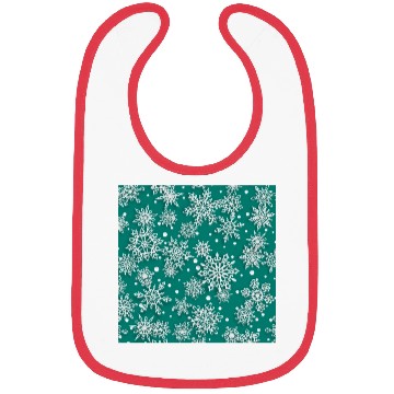 Discover Green Snowflakes Pattern Bibs