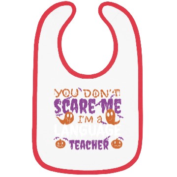 Discover Ghost Pumpkin Language Teacher Halloween Bibs