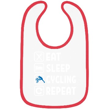 Discover Eat Sleep Cycling Repeat Bibs