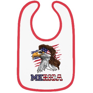 Discover American Bald Eagle Mullet Merica Bird Of Prey Bibs