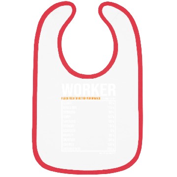 Discover Worker Daily Value funny Worker Bibs