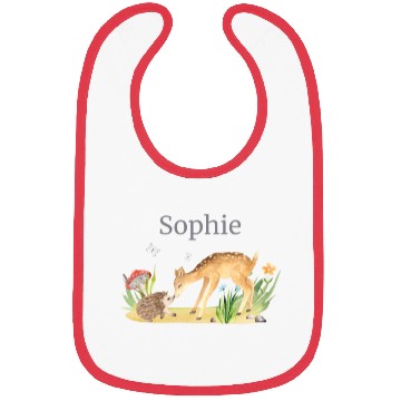 Discover Forest Animal Deer Hedgehog Flowers Name Sophie Bibs
