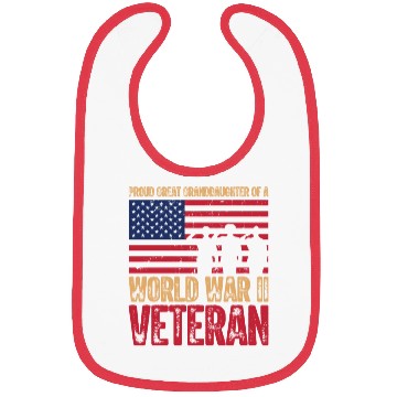 Discover Proud Veteran Granddaughter Bibs