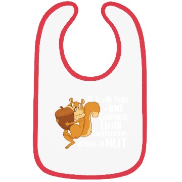 Discover Funny Squirrel Fan Squirrel Lover Chipmunk Addict Bibs