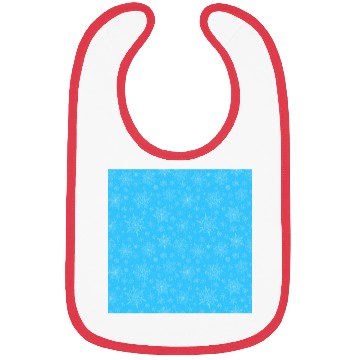 Discover Blue Snowflakes Pattern Bibs